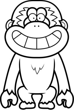 Çizgi film Gibbon sırıtış