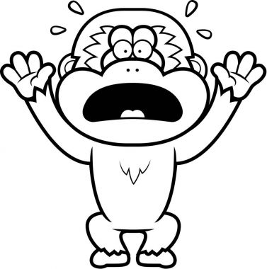 Panik karikatür Gibbon