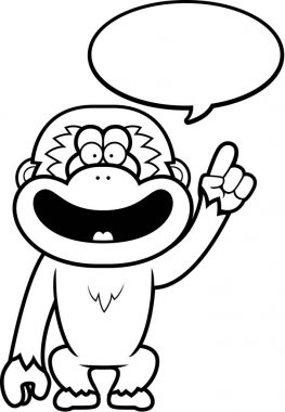 Konuşuyor karikatür Gibbon