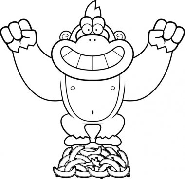 Çizgi film goril muz