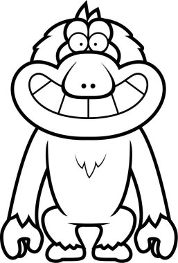 Çizgi film makak sırıtış