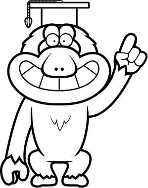 Çizgi film makak Profesör