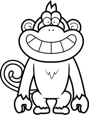 Karikatür maymun sırıtış