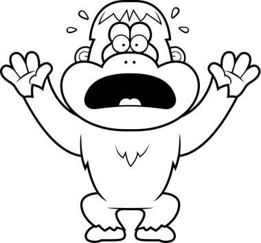 Panik karikatür Orangutan