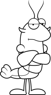 Karikatür sıkılmış kerevit