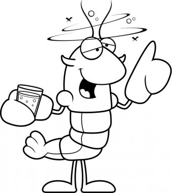 Çizgi film sarhoş kerevit