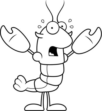 Çizgi film korkmuş kerevit