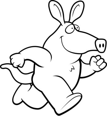 Çizgi film Aardvark çalışan