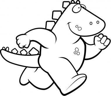 Çizgi film dinozor çalışan