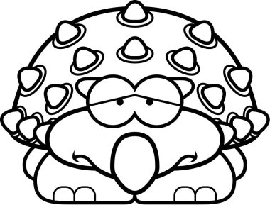 Üzgün küçük Ankylosaurus