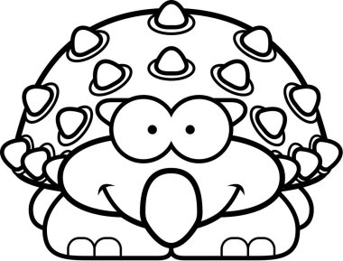 Gülümseyen küçük Ankylosaurus