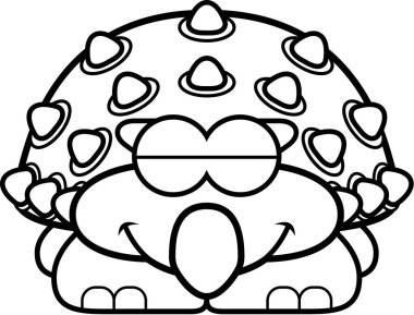 Uyuyan küçük Ankylosaurus