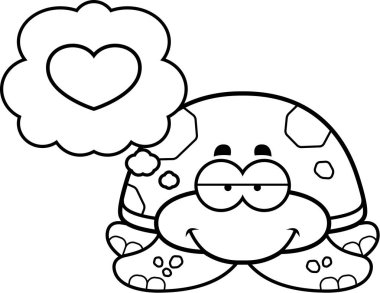 Küçük deniz kaplumbağası aşık