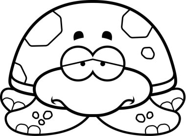 Üzgün küçük deniz kaplumbağası