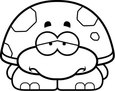 Üzgün küçük kaplumbağa