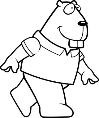 Çizgi film Beaver yürüyüş