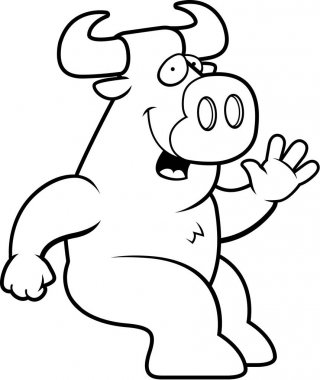 Oturan Boğa karikatür