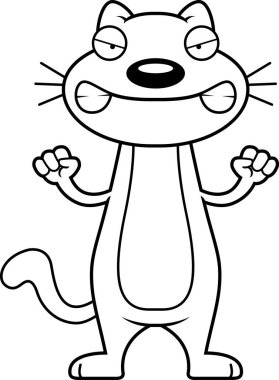 kızgın karikatür kedi