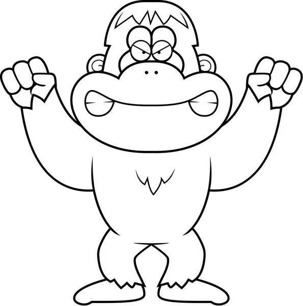 Desenhos animados irritados Bigfoot —  Vetores de Stock