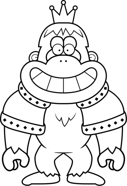 Ο βασιλιάς Bigfoot κινουμένων σχεδίων — Διανυσματικό Αρχείο