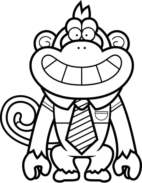Cartoon Monkey Tie — Stockvector