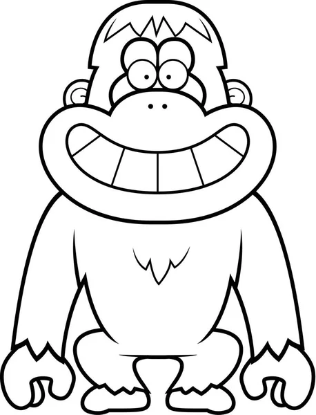 Desenhos animados Orangutan Grin —  Vetores de Stock