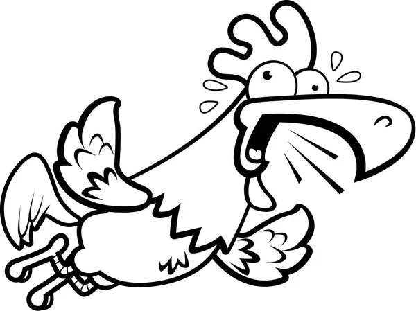 Caricature Coq Voler — Image vectorielle