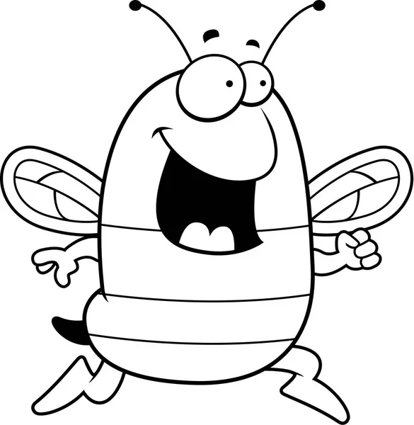 Cartoon Bee löpning — Stock vektor