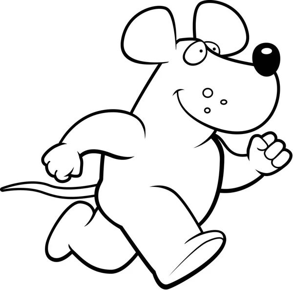 Dessin animé rat courir — Image vectorielle