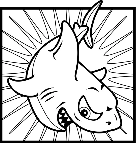 Dessin animé Angry Shark — Image vectorielle