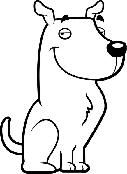 Cão dos desenhos animados sorrindo — Vetor de Stock
