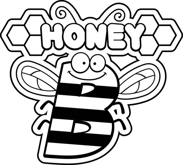 Karikatur Honigbiene Text — Stockvektor