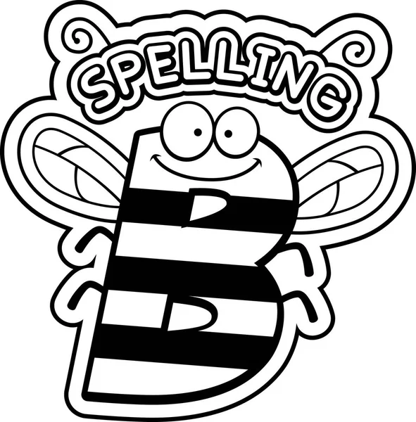 Rajzfilm Spelling Bee szöveg — Stock Vector