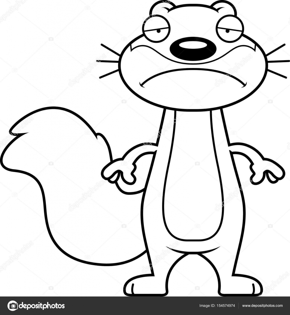Sad Cartoon Squirrel Stock Illustration by ©cthoman 154574974