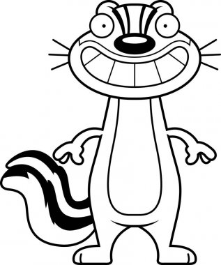 Mutlu karikatür sincap