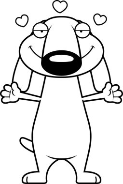 Çizgi film Dachshund kucaklama