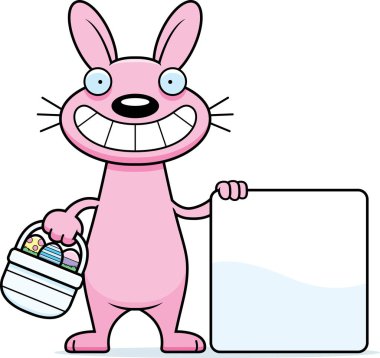 Karikatür Paskalya Bunny işareti