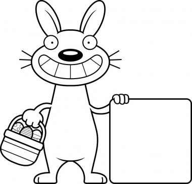 Karikatür Paskalya Bunny işareti