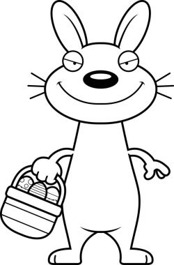 Kurnaz karikatür Paskalya tavşanı