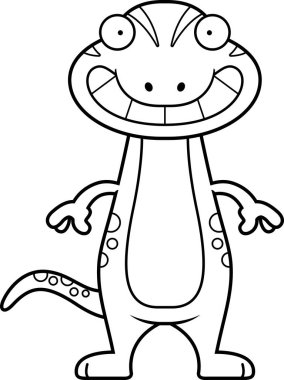 Mutlu karikatür Gecko