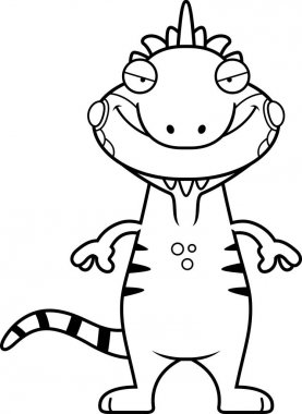 Kurnaz karikatür Iguana