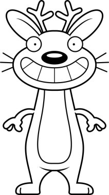 Mutlu karikatür Jackalope