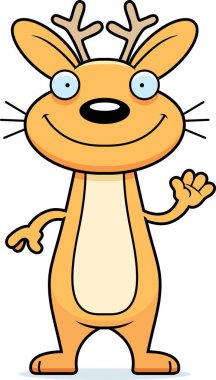 Çizgi film Jackalope sallayarak