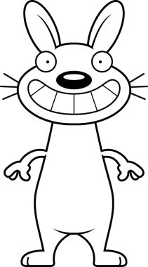 mutlu karikatür tavşan