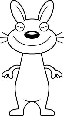 Kurnaz karikatür tavşan