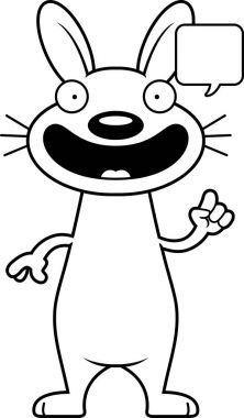 Konuşuyor karikatür tavşan