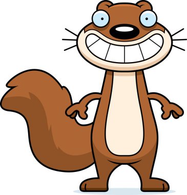 Mutlu karikatür sincap