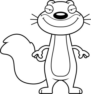 Kurnaz karikatür sincap