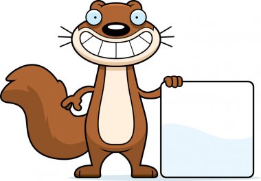 Çizgi film sincap işareti