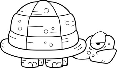 Çizgi film kaplumbağa mutsuz